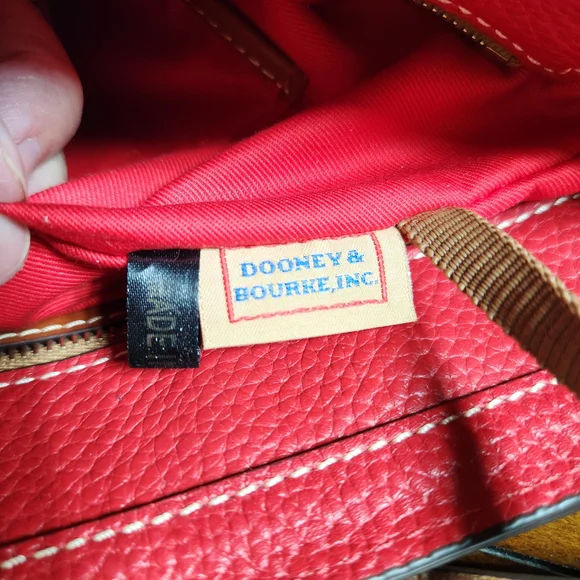 Dooney & Bourke Lexington Red Pebble Leather Tote Bag - Picture 10 of 16